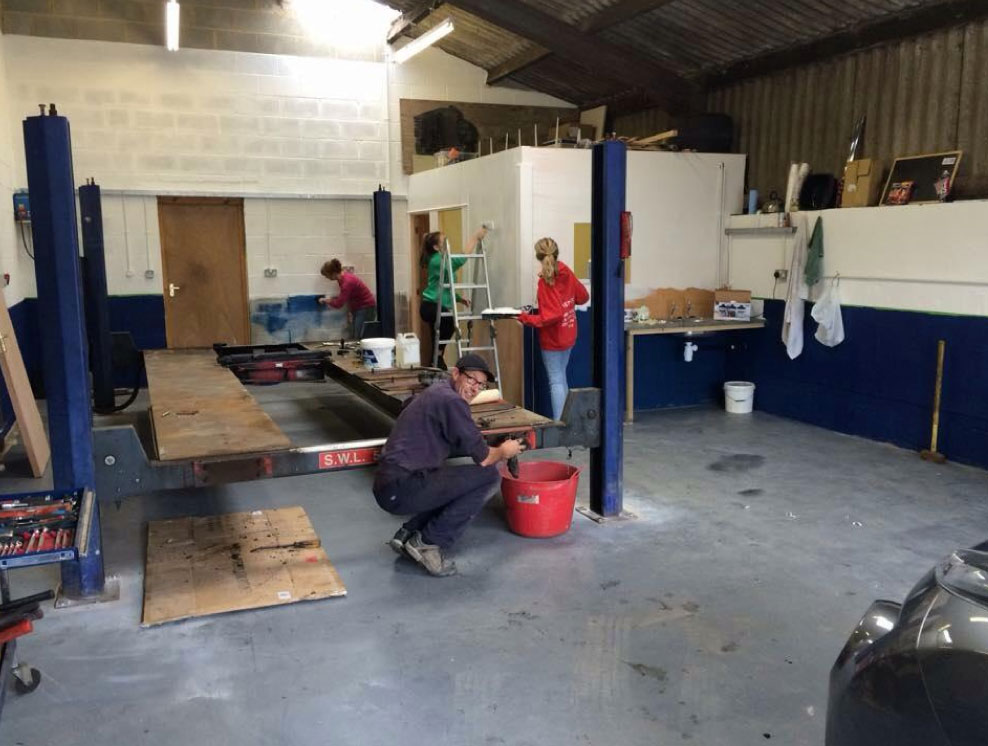 JC Auto Services garage decorating